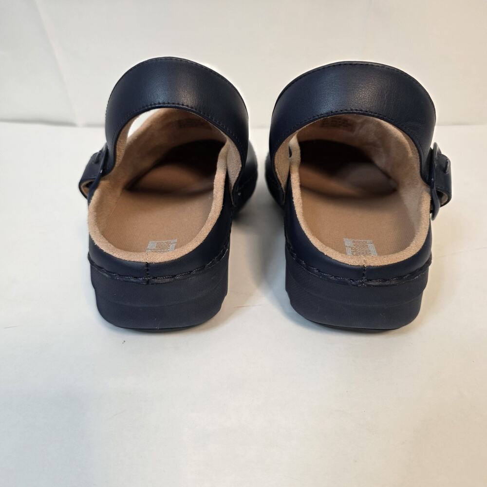 FitFlop Gogh Pro Superlight Blue Leather Mule Clog Womens 9 Comfort Slingback - Picture 5 of 16